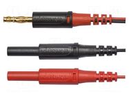 Test lead; 60VDC; 30VAC; 10A; banana plug 4mm x2,both sides SCHÜTZINGER