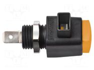 Laboratory clamp; orange; 16A; screw,spring clamp; nickel; L: 44mm SCHÜTZINGER