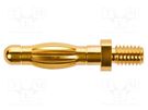 Plug; 4mm banana; 32A; 33VAC; 70VDC; 26mm; gold-plated; screw SCHÜTZINGER
