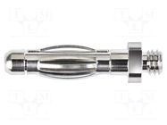 Connector: 4mm banana; plug; 32A; 33VAC; 70VDC; non-insulated; 23mm SCHÜTZINGER