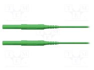 Test lead; 6kVDC; 6kVAC; 16A; banana plug 4mm,both sides; green SCHÜTZINGER