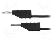 Test lead; 70VDC; 33VAC; 10A; banana plug 2mm,both sides; black 