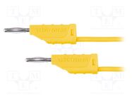 Test lead; 70VDC; 33VAC; 10A; banana plug 2mm,both sides; yellow 