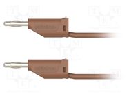 Test lead; 70VDC; 33VAC; 16A; banana plug 4mm,both sides; brown SCHÜTZINGER