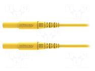 Test lead; 16A; banana plug 4mm,both sides; with protection SCHÜTZINGER