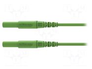 Test lead; 16A; banana plug 4mm,both sides; with protection SCHÜTZINGER