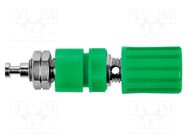 Connector: 4mm banana; socket; 36A; 33VAC; 70VDC; green; soldered SCHÜTZINGER