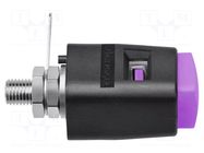 Laboratory clamp; violet; 70VDC; 16A; screw,spring clamp; nickel SCHÜTZINGER