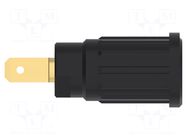 Connector: 4mm banana; socket; 24A; 1kV; black; gold-plated; 34mm SCHÜTZINGER