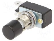Switch: push-button; Pos: 2; SPST; 3A/125VAC; OFF-(ON); 1000MΩ; SB NKK SWITCHES