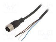 Connection lead; M12; PIN: 4; straight; 5m; plug; 250VAC; 4A; XZCP TELEMECANIQUE SENSORS