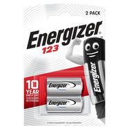 Ličio baterija CR123 (CR17345, DL123A) 3V 1.5Ah Energizer 2vnt įpakavime