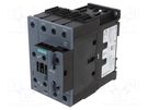 Contactor: 4-pole; NO x4; Auxiliary contacts: NO + NC; 230VAC; 38A SIEMENS