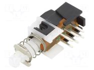 Switch: push-button; Pos: 2; DPDT; 1A/15VDC; ON-(ON); Illumin: none C&K