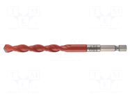 Drill bit; Ø: 6mm; Ø: 15/64"; L: 100mm; steel; tungsten carbide; 1/4" ALPEN-MAYKESTAG