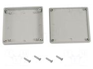Enclosure: multipurpose; X: 80mm; Y: 80mm; Z: 15mm; 1551 MINI; ABS HAMMOND