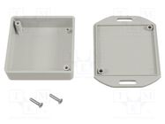 Enclosure: multipurpose; X: 60mm; Y: 60mm; Z: 20mm; with fixing lugs HAMMOND