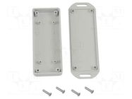 Enclosure: multipurpose; X: 80mm; Y: 80mm; Z: 20mm; with fixing lugs HAMMOND