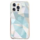 Kingxbar Streamer Series luxury elegant phone case for iPhone 13 Pro blue (Triangle), Kingxbar