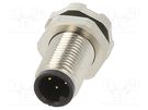 Connector: M5; socket; 707; male; PIN: 4; unshielded; gold-plated; 1A BINDER