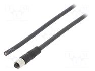 Connector: M5; plug; 707; female; PIN: 4; 60V; gold-plated; 1A; IP67 BINDER