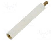 Insulating sleeve; Int.thread: M2,5; L: 40mm; UL94V-2; Body: white DREMEC
