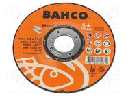 Cutting wheel; Ø: 115mm; Øhole: 22.23mm; Disc thick: 2.5mm; steel BAHCO