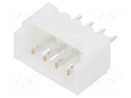 Connector: wire-board; socket; male; PIN: 4; 1A; 125V; vertical; THT ADAM TECH