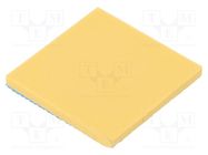 Heat transfer pad: silicone; L: 25.4mm; W: 25.4mm; golden; Thk: 2mm Wakefield Thermal