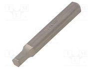 Screwdriver bit; hex key; HEX 7/64"; Overall len: 28mm; MICRO WIHA