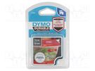 Tape; 12mm; 3m; red; Character colour: white DYMO