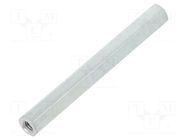 Screwed spacer sleeve; 45mm; Int.thread: M3; hexagonal; steel DREMEC