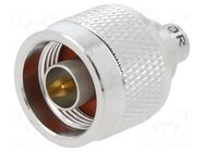 Connector: N; terminator; male; gold-plated; PTFE; 50Ω AMPHENOL RF