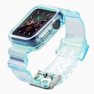 Silicone Band Strap Bracelet Case Strap Light Set for Apple Watch 42mm - Blue, Hurtel