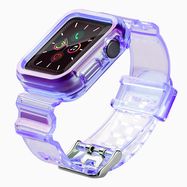 Silicone Band Strap Bracelet Case Strap Light Set for Apple Watch 42mm - Purple, Hurtel