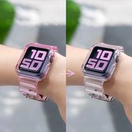 Silicone Band Strap Bracelet Case Strap Light Set for Apple Watch 40mm - Black, Hurtel