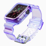 Strap Light Set replacement band strap case for Watch 6 40mm / Watch 5 40mm / Watch 4 40mm / Watch SE 40mm purple, Hurtel