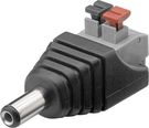 Terminal Block 2-pin > DC male (5.50 x 2.10 mm) - Push-down clamping assembly