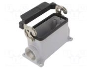 Enclosure for connectors: HDC; size 77.27; with latch; PG21 ILME