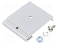 DIN rail mounting bracket; aluminium; 42mm; Rail: TS35 HAMMOND