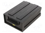 Modular drawer; ESD; L: 138mm; W: 93mm; H: 46mm; black STATICTEC