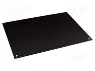 Rear panel; aluminium; HWCHAS; 2mm; Panel colour: black HAMMOND