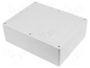 Enclosure: multipurpose; X: 240mm; Y: 300mm; Z: 95mm; 1555; ABS; grey HAMMOND
