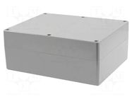 Enclosure: multipurpose; X: 240mm; Y: 300mm; Z: 120mm; 1555; grey HAMMOND