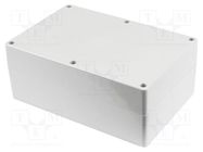 Enclosure: multipurpose; X: 200mm; Y: 300mm; Z: 120mm; 1555; grey HAMMOND