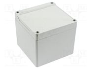 Enclosure: multipurpose; X: 105mm; Y: 105mm; Z: 90mm; 1555; grey; IP68 HAMMOND