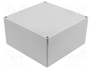 Enclosure: multipurpose; X: 180mm; Y: 180mm; Z: 90mm; 1554; grey; IP68 HAMMOND