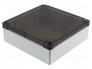 Enclosure: multipurpose; X: 180mm; Y: 180mm; Z: 60mm; 1554; grey; IP68 HAMMOND