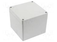 Enclosure: multipurpose; X: 105mm; Y: 105mm; Z: 90mm; 1554; grey; IP68 HAMMOND