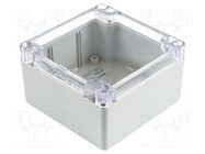 Enclosure: multipurpose; X: 105mm; Y: 105mm; Z: 60mm; 1554; grey; IP68 HAMMOND